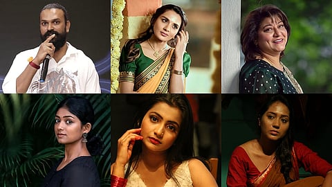 Rocky Somli along with female stars of his upcoming film 