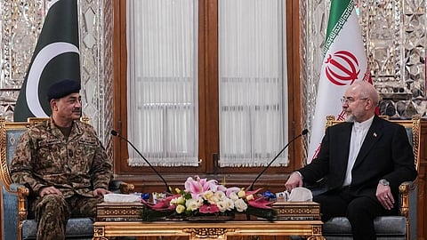 Pakistan Army Chief Asim Munir met Iran's Parliament speaker Mohammad Bagher Qalibafmet 