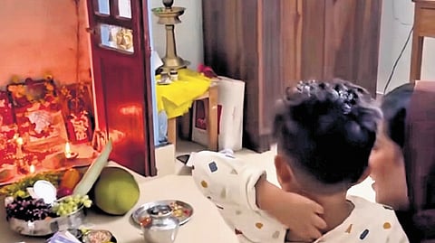 A screen grab from Najma Thabsheera‘s Vishu video