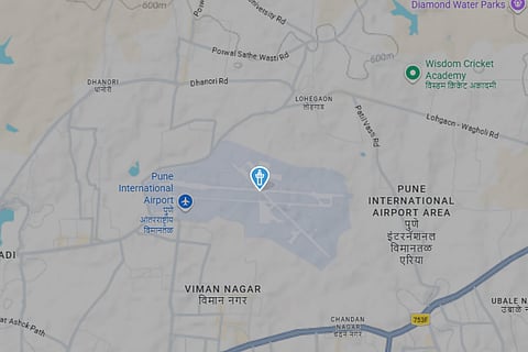 This screengrab from the flight tracking website flightradar24.com shows the cleared airspace in and around Pune airport.