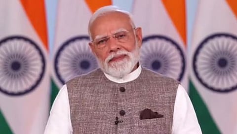 Prime Minister Narendra Modi addressing the nation a day after the women's quota bill was defeated in Lok Sabha.