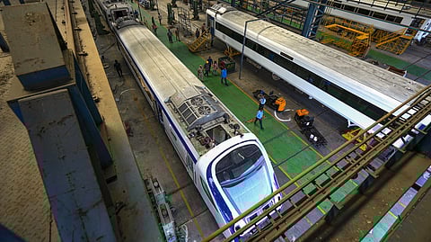 Vande Bharat trains are being made at the manufacturing facility of the Integral Coach Factory (ICF) in Chennai.