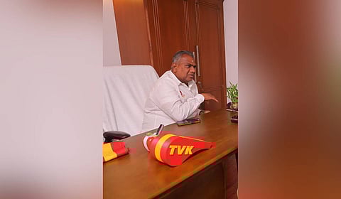 TVK general secretary and T Nagar candidate Bussy N Anand.