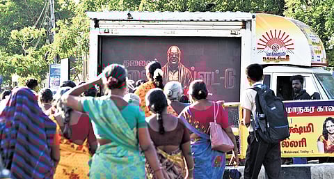 Across Tiruchy city, over 50 LED-fitted vans were in operation, promoting parties’ poll promises and campaign messages.