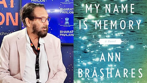Shekhar Kapur (left) and a picture of the book's jacket