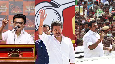 The contest is mainly a face-off between the DMK-led SPA and the AIADMK-led NDA, with added interest from actor Vijay’s Tamilaga Vettri Kazhagam debuting in all 234 constituencies.