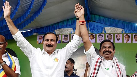 Anbumani Ramadoss and Edappadi K Palaniswami in Salem.