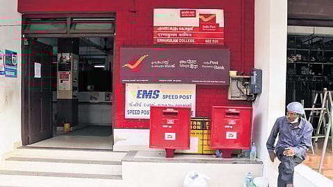 The College Post Office, which operates from the Public Library’s premises.