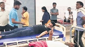 The affected persons undergoing treatment at Kalapathar PHC 