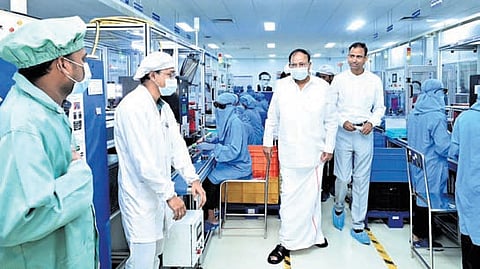 Former Vice President of India M Venkaiah Naidu inaugurating the Atal MedTech Museum and Library at the AMTZ on Wednesday