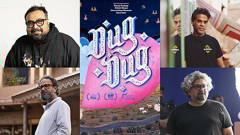 (from top clockwise) Anurag Kashyap, poster of Dug Dug, Vikramaditya MOtwane, Nikkhil Advani and Vasan Bala
