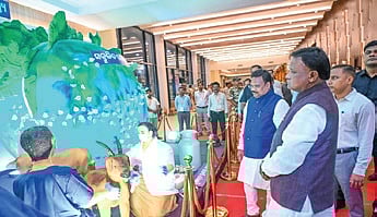CM Mohan Charan Majhi visiting an exhibition on the occasion.