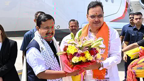 Rajasthan CM Bhajanlal Sharma welcomes BJP chief Nitin Nabin 