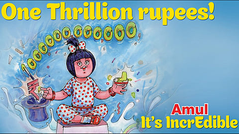 An Amul post when the company reached Rs 1 lakh lac crores  turnover in April, 2026.