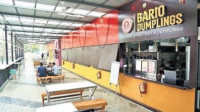 Food street in Kasturba Nagar remains empty even on weekends, with only a few functional shops and less takers.