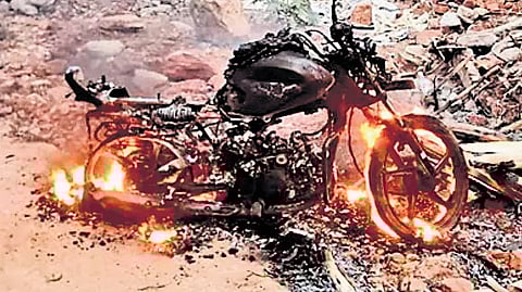 The incident occurred near Vepagunta under Pendurthi police limits on Monday.