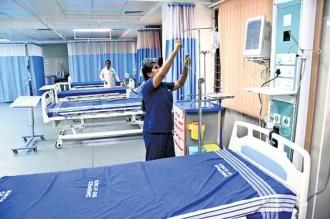 The heatstroke prevention ward at the Kilpauk Medical College and Hospital in Chennai.