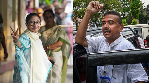 CM Mamata Banerjee, BJP leader Suvendu Adhikari