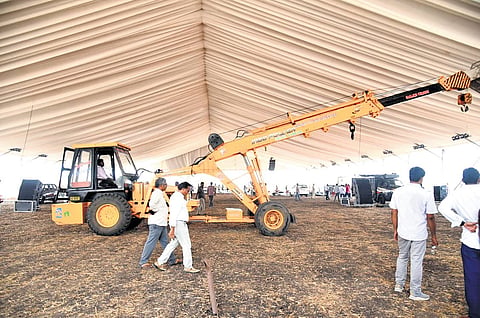 Arrangements going on full swing at Padimimukkala mandal where CM Nara Chandrababu Naidu will tour. 