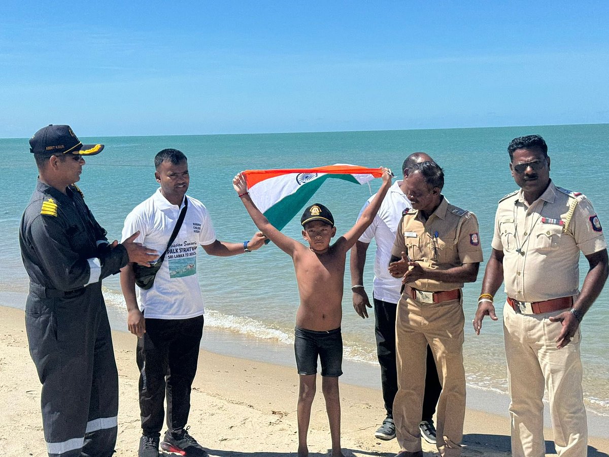 Ishank Singh Palk Strait Swim