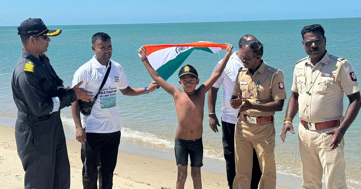 Ishank Singh Palk Strait Swim