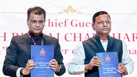 MoS Finance Pankaj Chaudhary, ce Pankaj Chaudhary, right, with Enforcement Directorate Director Rahul Navin