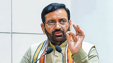 Haryana Chief Minister Nayab Singh Saini addresses an event in Chandigarh.