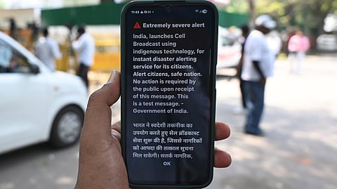 The Delhi Police clarified on social media platform that the alert was part of a test and required no public action.