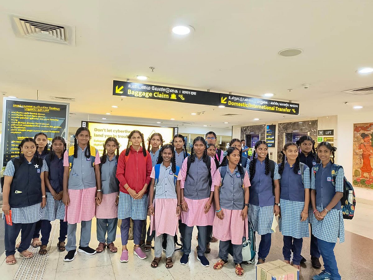 21 Mathur govt school students experience first-ever flight from ...