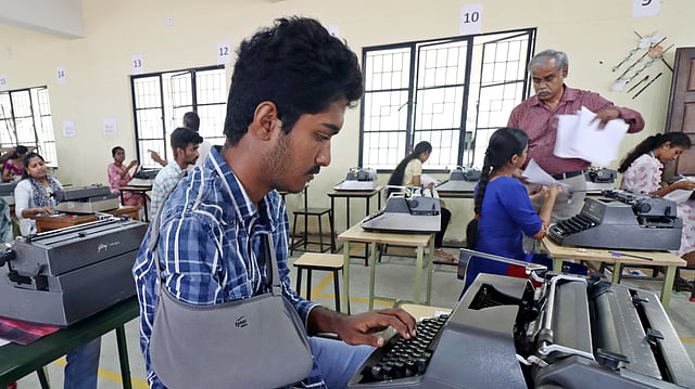18-year-old student in Coimbatore completes typewriting exam with one hand