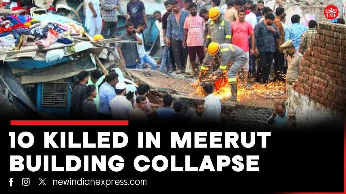 10 killed, one feared trapped after house collapses in UP's Meerut