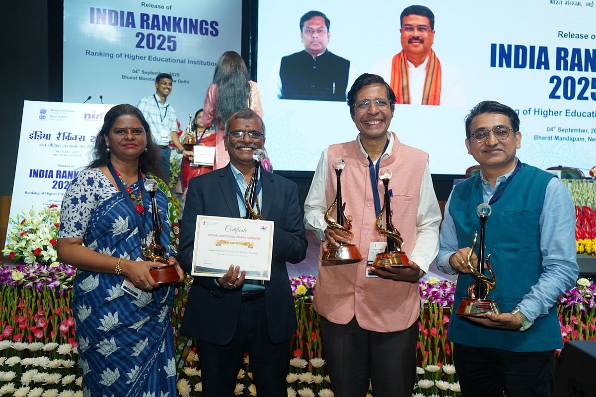 IIT Madras bags top spot for seventh successive year in NIRF rankings of higher educational institutions