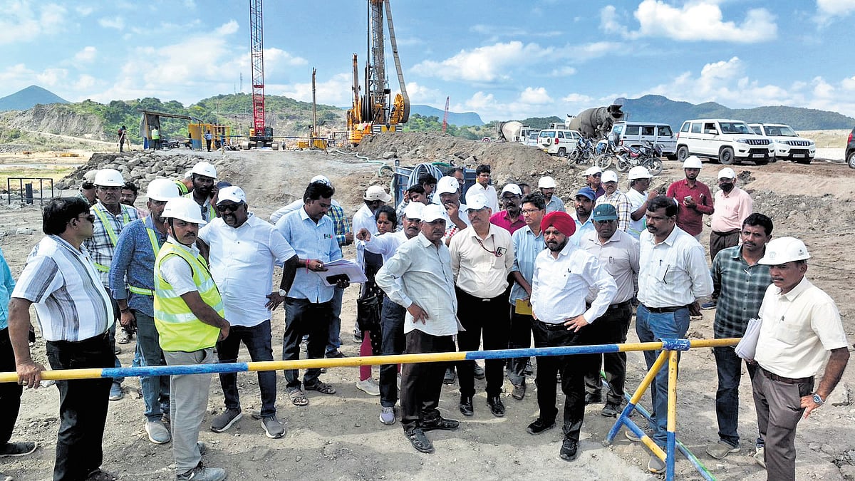 Mp Commision Project Central Water Commission reviews ongoing construction at Polavaram Project