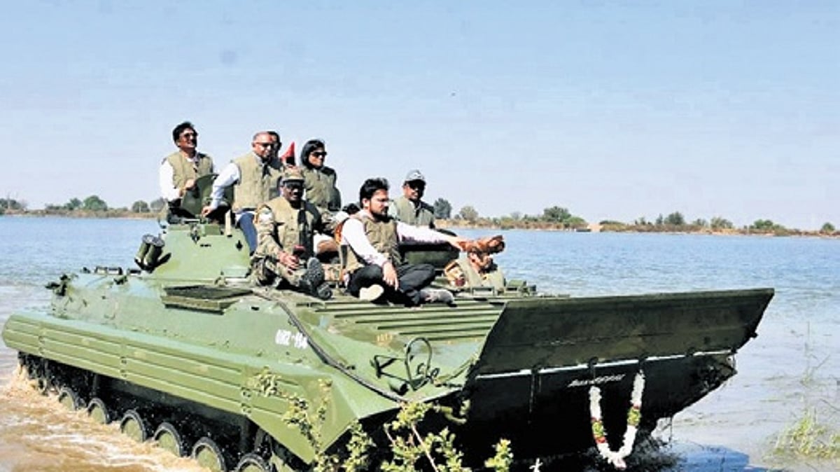 BMP-II vehicles clear water trials in Telangana