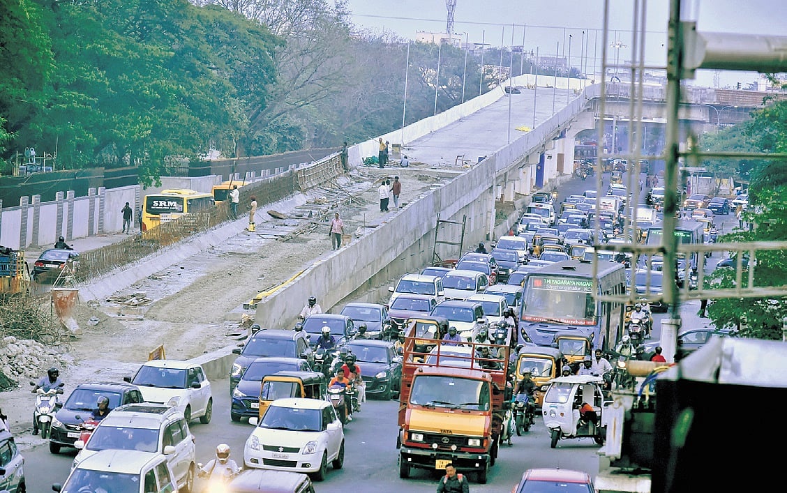 Chennai's Madhya Kailash junction flyover to open in first week of February
